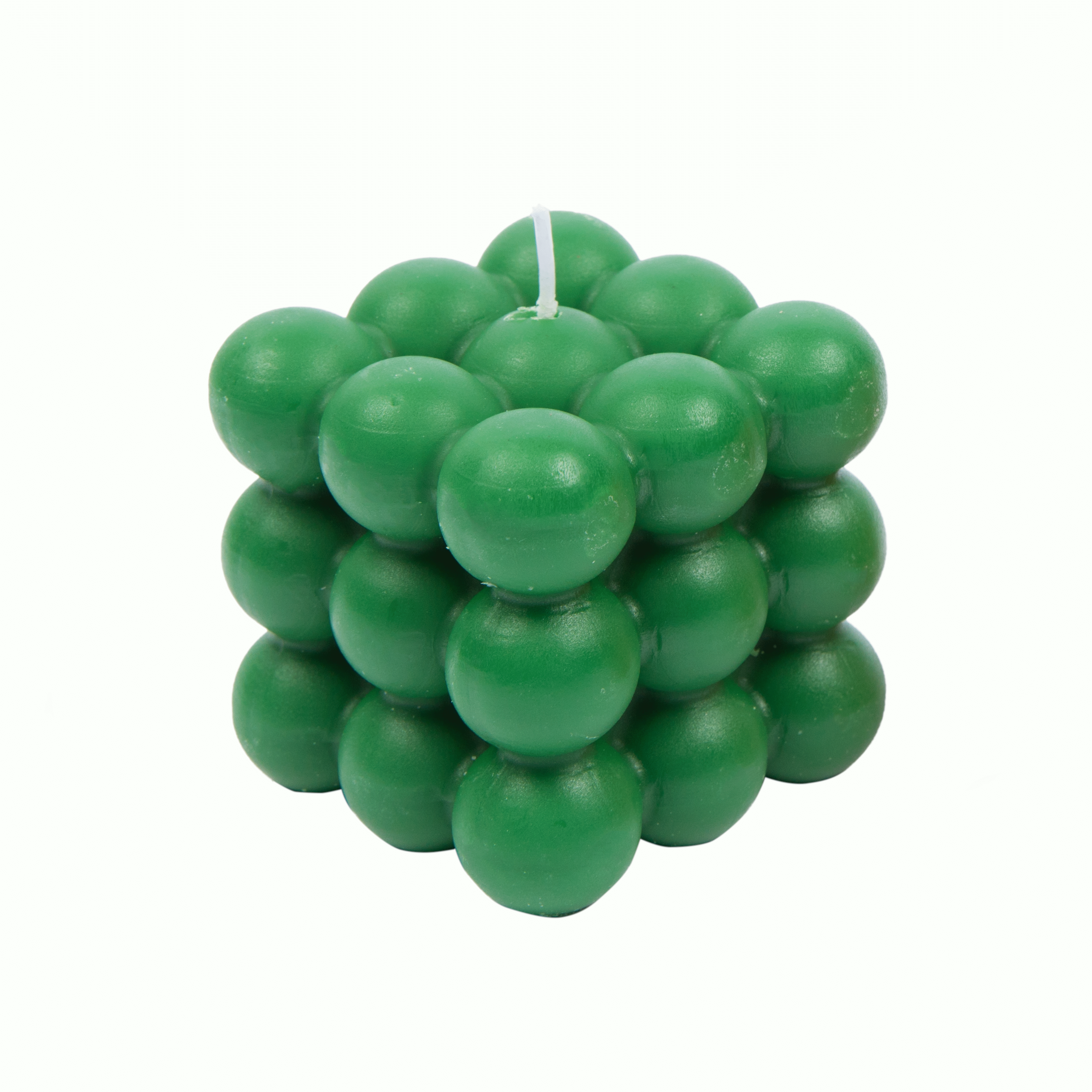 green bubble candle