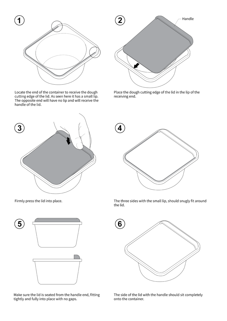 Lid Assembly for Dough Proofing Container
